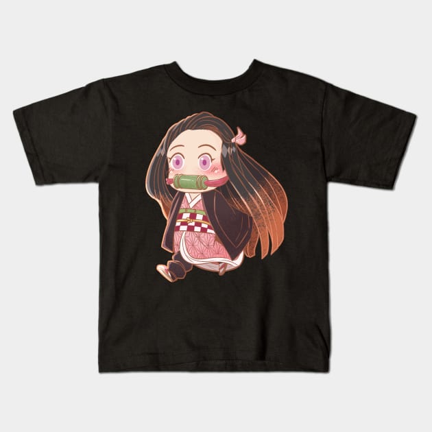 Nezuko Chibi Kids T-Shirt by Merrilisle